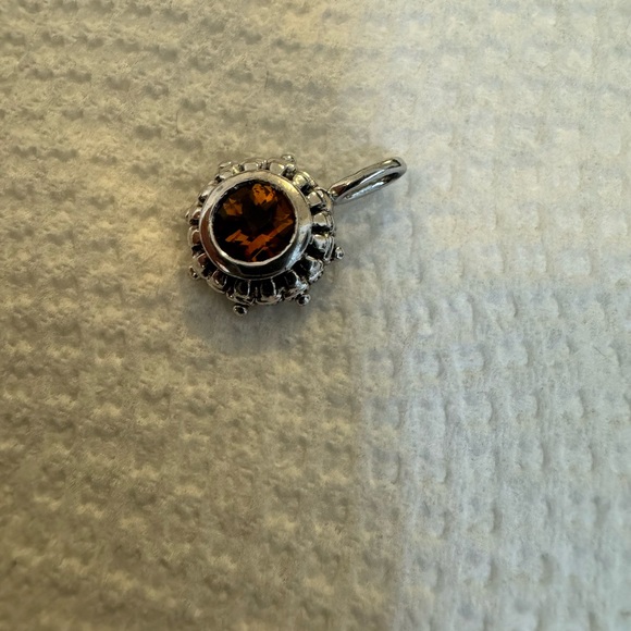 Sterling silver citrine pendant/enhancer - Picture 7 of 7